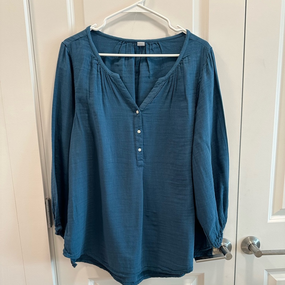 Old Navy Oversized Eyelet Cutwork Short-Sleeve Blouse for Women